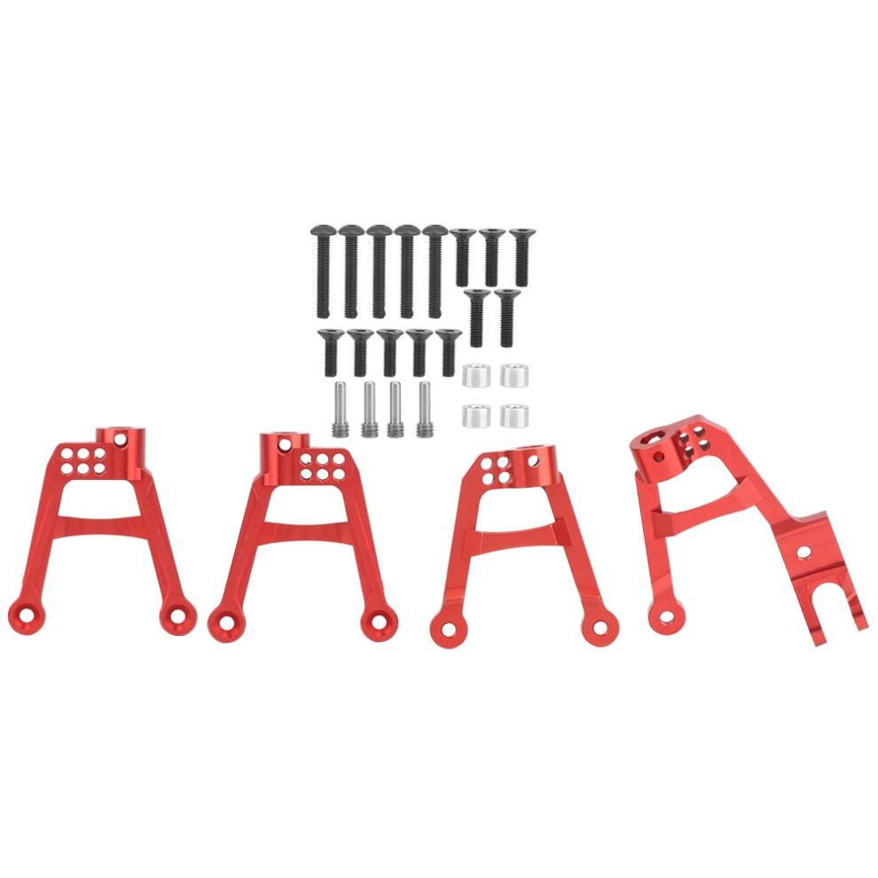 Aluminum Alloy Shock Mount Set For Axial Scx10 Ii 90046/90047 Rc Car - 4Pcs Red 8701362203826