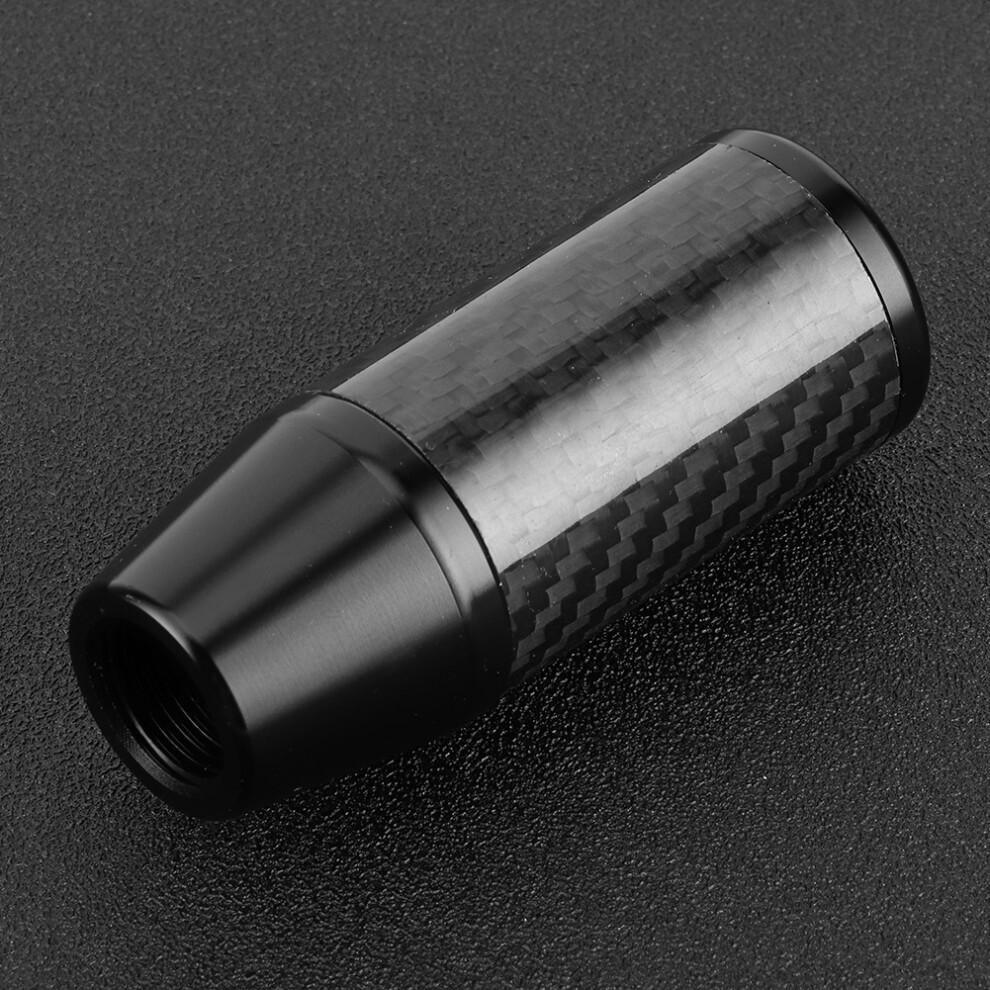 Carbon Fiber Style Metal Shift Knob For Manual Transmission Cars - Black 9331362204470