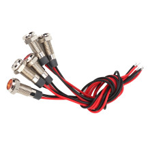 Wasserdichte Metall-LED-Warnleuchte IP66 6 mm, 5 Stück, 1NO DC 3~6V mit Kabel