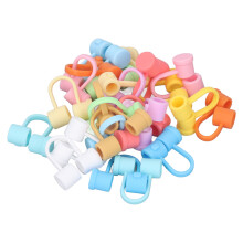Dustproof Straw Cap, Reusable Silicone Straw Caps, Straw Toppers for Drinking Accessories, Silicone Straw Tip Covers with Easy to Use Topper Set Funct