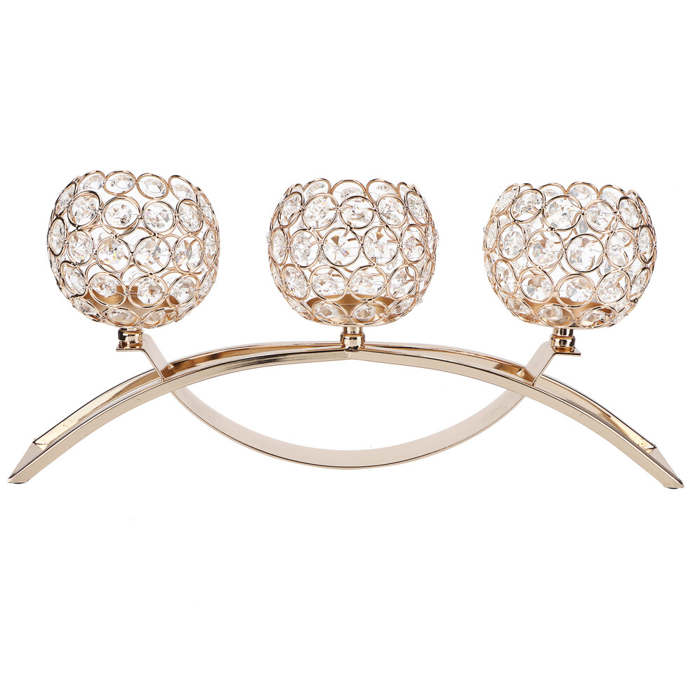 Gold Candelabra Centerpieces For Timeless Elegance, Versatile Tabletop Decor With Clear Glass Profile, Ideal For Classic Settings In Your Home Or Spec-image-OPC-PMZXFX5-NEW