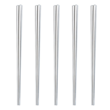 Utensílios de mesa elegantes, pauzinhos vazados em aço inoxidável para refeições deliciosas, design quadrado antiderrapante, aço inoxidável