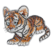 DIY Kleidung & Taschen Stickerei-Applikationen 12 Stück Tigerkin Muster Stoffaufkleber