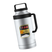 Dry Ice Container, Dry Ice Storage Bucket, Thermal Pot, Thermal Water Bottle for Restaurants, Silver 6L