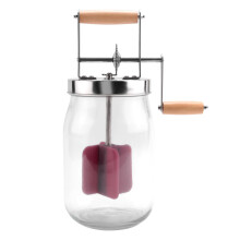 Hand Crank Butter Churner Manual Butter Maker Cream Mixer Silicone Food Stirring Tool Jar Kitchen Accessories 1L