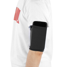 Breathable Elastic Arm Sleeve Phone Holder for Running Fitness Black