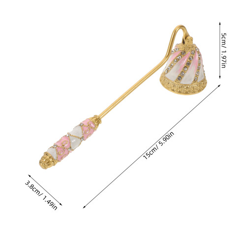 Candle Snuffer Vintage In Metallo Con Strass E Lungo 2