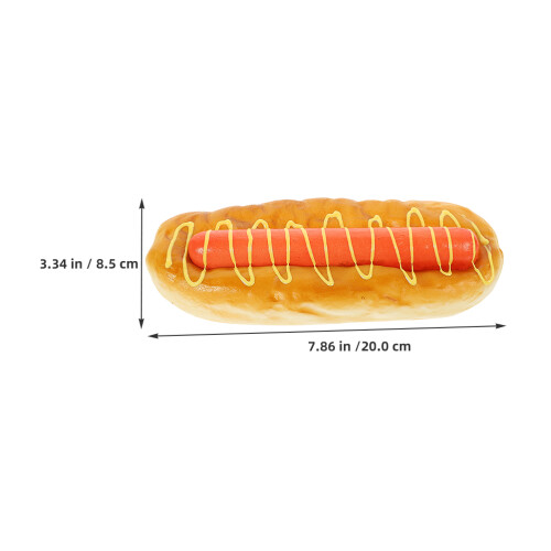 3 Unidades Pão De Cachorro- Com Salsicha Simulada Para Exibição 2