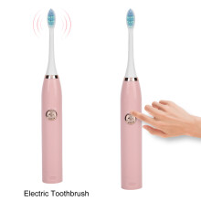 Wasserdichte elektrische Sonic-Zahnbürste für Erwachsene, weiche Borsten, automatische Vibration, roséfarben
