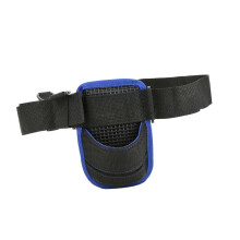 Leichter Gürtel-Fischrutenhalter aus PVC- Oxford-Stoff Schwarz+Blau, bis 125 cm