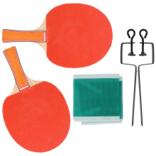 Pure Wood Double Sides Cover Table Tennis Paddle Set, Versatile, 450g