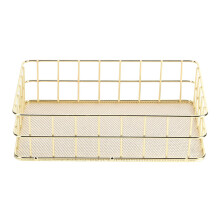 Stylish And Simple Design, Stable And Durable Wrought Iron Grid Storage Tray For Your Desktop, Living Room, Or Bathroom, Offering A High Quality Wire