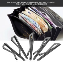 Electroplated Steel 75mm Black Money Clips 5Pcs for Wallets