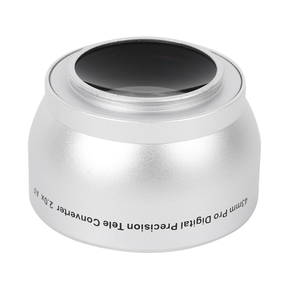 2X Aluminum Alloy Camera Lens Magnification 43Mm For 58Mm Filter Black 6951362220381