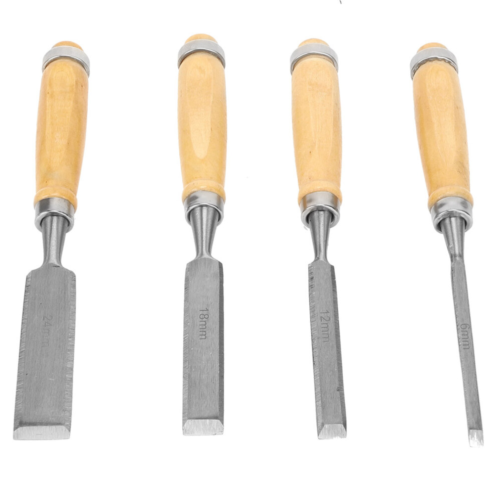 4Pcs Wood Carving Knife Set Â Chrome Vanadium Steel, Various Sizes 4931362221108