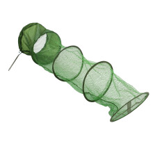 Tragbarer zusammenklappbarer Nylon-Fischernetzkäfig mit stabilem Ständer