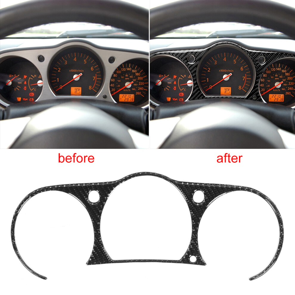 Fit Nissan 350Z Carbon Fiber Interior Cluster Panel Cover Trim 6951362226567