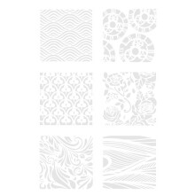 6 Stück Malschablonen Schmetterling-Interlaced-Linien