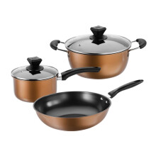 Pot Set Three-Piece Daily Cooking Kitchen Pot Set Stockpot Set D 31.2/17/23cm
