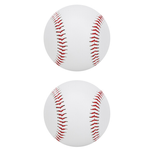 2Pcs PU Soft Baseballs for Batting Practice, Durable & Elastic 1