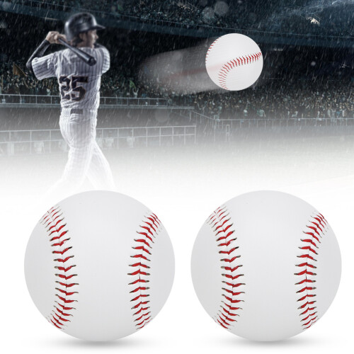 2Pcs PU Soft Baseballs for Batting Practice, Durable & Elastic 2