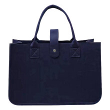 Moderne Filzhandtasche, geräumige Einkaufstasche,-Marineblau