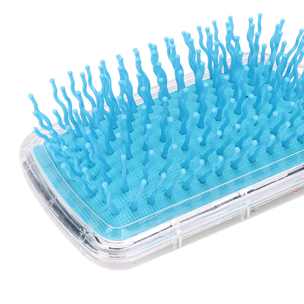 Children Cartoon Sequins Gasbag Hairdressing Comb Head Scalp Massage Tool White