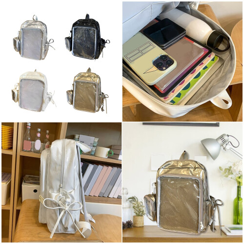Water Resistant Japanese Style Backpack Spacious Storage-Beige 2