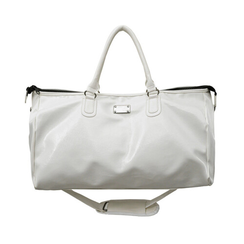 Hochwertige PU-Wochenendtasche, geräumige-Weiß