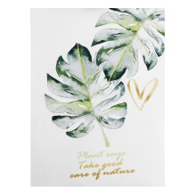 Artistic Green Plant Leaves Canvas Paintings for Trendy Interiors