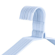10 Stück Nordic Blau Durchgehende Metall-Kleiderbügel 38cm Anti-Rutsch & Formbeständig