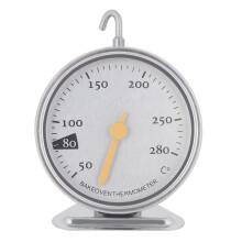 Kompaktes digitales Ofenthermometer aus Edelstahl mit Echtzeit-Temperaturanzeige für Elektroöfen, zum Aufhängen geeignet