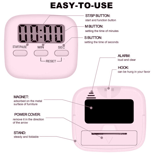 Sports Timer With Loud Ring, Digital Clock Count Up Feature For Multi-Scenarios Including Classroom Activities 2