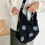 Modern Korean Dotted Shoulder Bag Lightweight Spacious-White 6