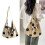 Modern Korean Dotted Shoulder Bag Lightweight Spacious-White 3