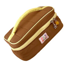 Large Capacity Makeup Organizer For Traveler-Coffee color