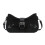 Elegant Rivet Trimmed PU Handbag Adjustable Strap Compact-Black 1