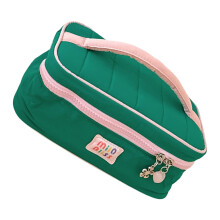 Trendy Contrast Color Cosmetic Storage Bag For Extended-Green