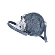 Stijlvolle unisex jeanscaps-stijl crossbody-tas-Diepblauw