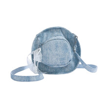 Stijlvolle cowboyhoedvormige crossbodytas met-Lichtblauw