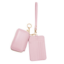 Schoudertasje portemonnees, Duals Pouch sleutelhanger-Lichtroze