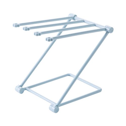 Modern Foldable Dishcloth Airer, Space Saving Counter Top Cloth Drying Rack For Quick Drying, Efficient Towel Rails, Kitchen Organizer (Light Blue)