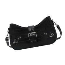 Sac à bandoulière tendance avec sangle de ceinture, sac à-Noir