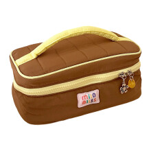 Portable Makeup Organizer For Travel Spacious-Coffee color