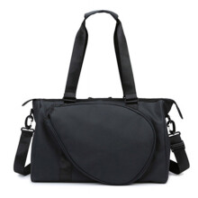 Large Tennis Gym Bag Adjustable Shoulder Strap Water-Black