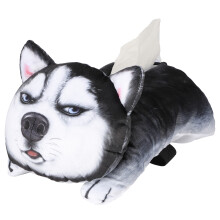 3D Katzen- und Hund-Parkplatz für Taschentücher – 31x17x20cm, Plüschmaterial