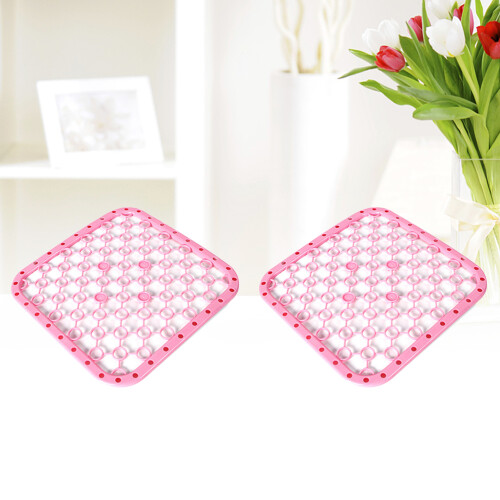 2 Rosa Spülhalter Abtropfmatte Isolierunterlage Ablauf 1