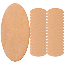 50Stk Einfache Holzscheiben Oval, Naturbelassene Diy Rohlinge Zum Basteln
