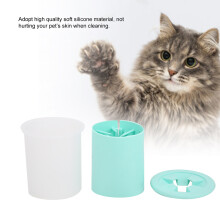 Tragbarer Silikon-Hundepfotenreiniger für Hunde & Katzen, 8,2 cm, Grün