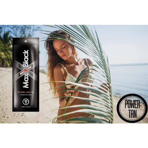 Power Tan Maxx Black Premium Non Tingle Sunbed Accelerator 20ml 1